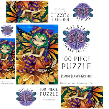 Sunflower Fairy with Bee - Jasmine Becket-Griffith 100 Jigsaw Puzzle box 3D Modell