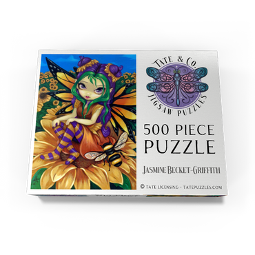 Sunflower Fairy with Bee - Jasmine Becket-Griffith 500 Jigsaw Puzzle box view3