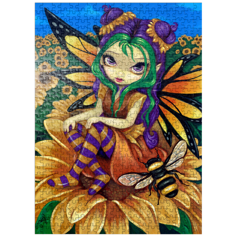 puzzleplate Sunflower Fairy with Bee - Jasmine Becket-Griffith 500 Jigsaw Puzzle