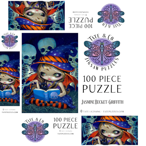 Skeleton Magic Halloween Fairy - Jasmine Becket-Griffith 100 Jigsaw Puzzle box 3D Modell