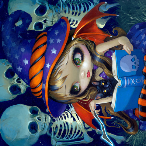 Skeleton Magic Halloween Fairy - Jasmine Becket-Griffith 500 Jigsaw Puzzle 3D Modell