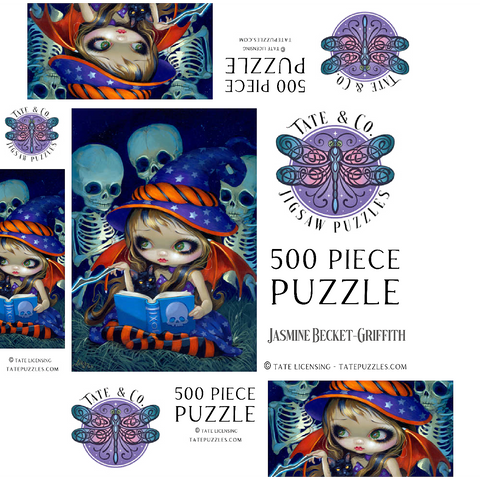 Skeleton Magic Halloween Fairy - Jasmine Becket-Griffith 500 Jigsaw Puzzle box 3D Modell