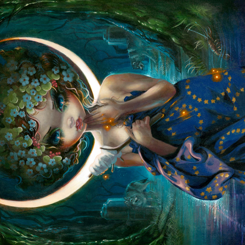 The Moon - Jasmine Becket-Griffith 500 Jigsaw Puzzle 3D Modell
