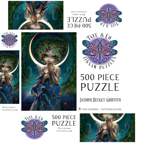 The Moon - Jasmine Becket-Griffith 500 Jigsaw Puzzle box 3D Modell