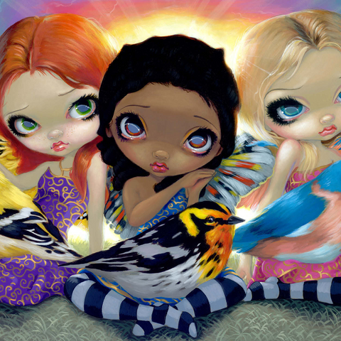 Three Little Birds - Jasmine Becket-Griffith 1000 Jigsaw Puzzle 3D Modell