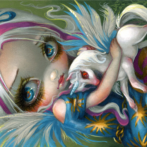 Twilight Delight Fairy with Unicorn - Jasmine Becket-Griffith 1000 Jigsaw Puzzle 3D Modell