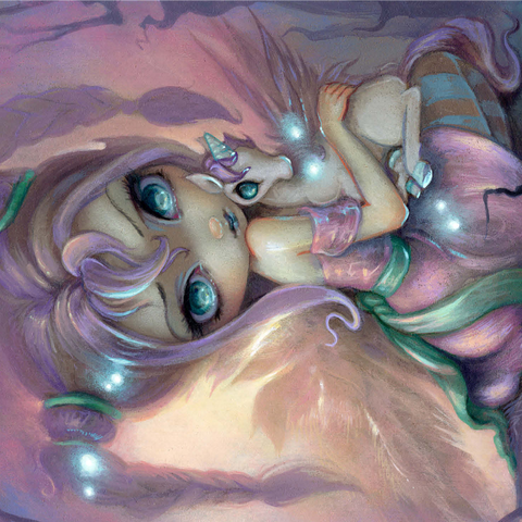 Unicorn Sunset Fairy - Jasmine Becket-Griffith 1000 Jigsaw Puzzle 3D Modell