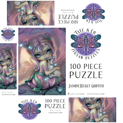 Unicorn Sunset Fairy - Jasmine Becket-Griffith 100 Jigsaw Puzzle box 3D Modell