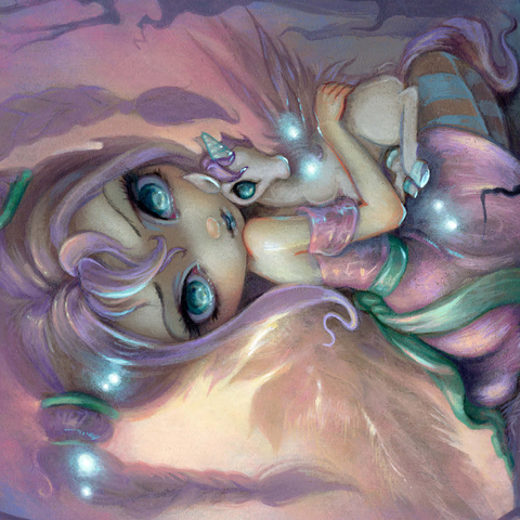 Unicorn Sunset Fairy - Jasmine Becket-Griffith 500 Jigsaw Puzzle 3D Modell