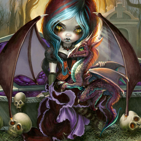Vampire Dragonling - Jasmine Becket-Griffith 500 Jigsaw Puzzle 3D Modell