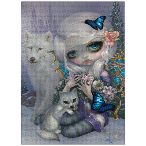 puzzleplate Winter Fairy with Wolves - Jasmine Becket-Griffith 1000 Jigsaw Puzzle