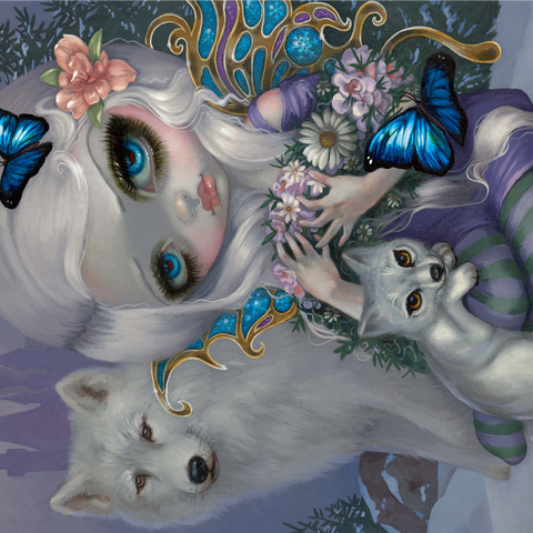 Winter Fairy with Wolves - Jasmine Becket-Griffith 1000 Jigsaw Puzzle 3D Modell