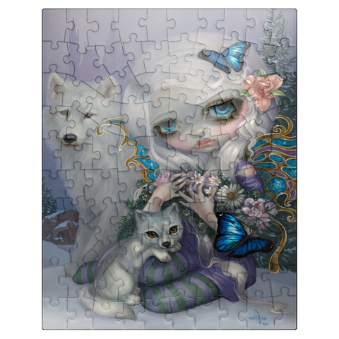 puzzleplate Winter Fairy with Wolves - Jasmine Becket-Griffith 100 Jigsaw Puzzle