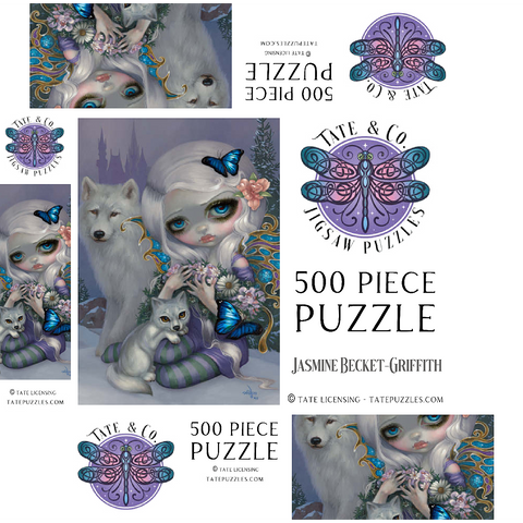Winter Fairy with Wolves - Jasmine Becket-Griffith 500 Jigsaw Puzzle box 3D Modell