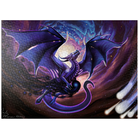 puzzleplate Dark Star Dragon - Carla Morrow 1000 Jigsaw Puzzle