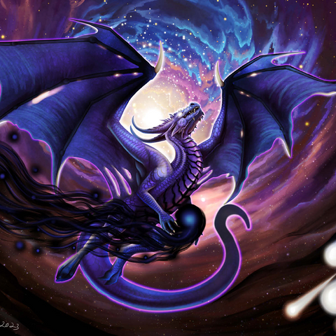 Dark Star Dragon - Carla Morrow 500 Jigsaw Puzzle 3D Modell