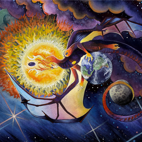 All that Is Dragon - Carla Morrow 1000 Jigsaw Puzzle 3D Modell