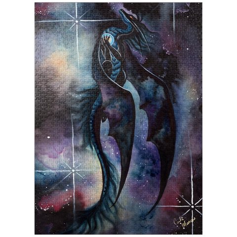 puzzleplate Carried by Darkness Dragon - Carla Morrow 1000 Jigsaw Puzzle