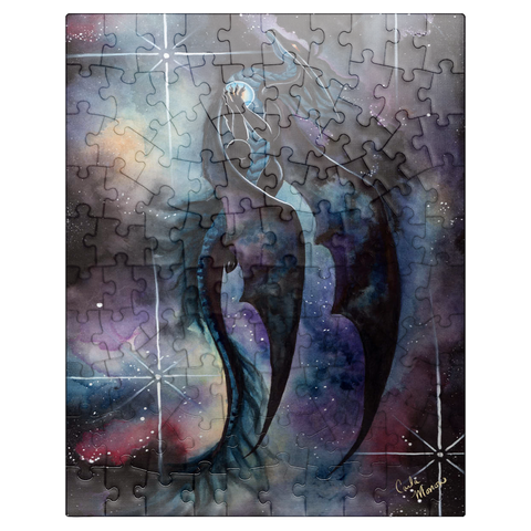 puzzleplate Carried by Darkness Dragon - Carla Morrow 100 Jigsaw Puzzle