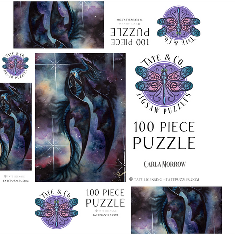 Carried by Darkness Dragon - Carla Morrow 100 Jigsaw Puzzle box 3D Modell