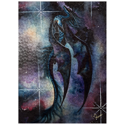 puzzleplate Carried by Darkness Dragon - Carla Morrow 500 Jigsaw Puzzle