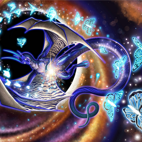 Chaos of Creation Dragon - Carla Morrow 1000 Jigsaw Puzzle 3D Modell