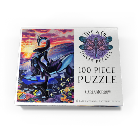 Ocean's Sunrise Orca - Carla Morrow 100 Jigsaw Puzzle box view3
