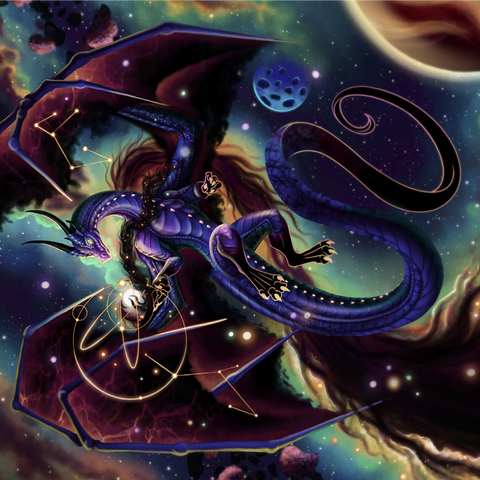 Strength of Light Dragon - Carla Morrow 1000 Jigsaw Puzzle 3D Modell