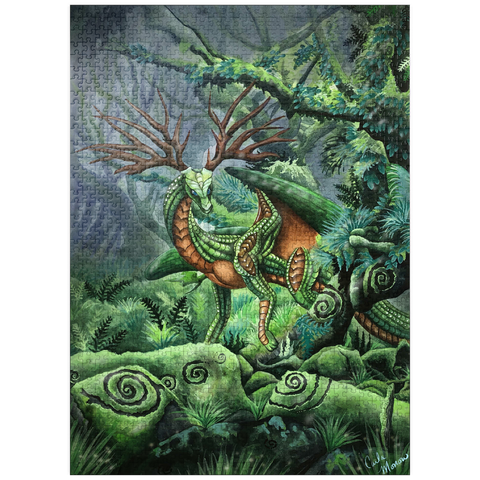 puzzleplate Hidden Guardian Dragon - Carla Morrow 1000 Jigsaw Puzzle
