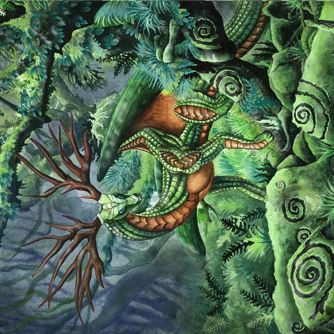 Hidden Guardian Dragon - Carla Morrow 1000 Jigsaw Puzzle 3D Modell