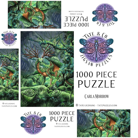 Hidden Guardian Dragon - Carla Morrow 1000 Jigsaw Puzzle box 3D Modell