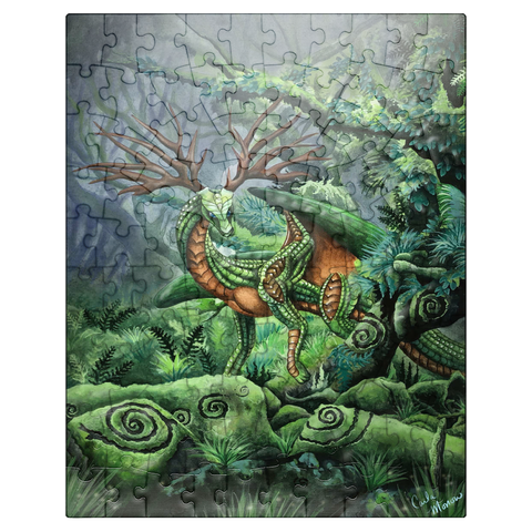 puzzleplate Hidden Guardian Dragon - Carla Morrow 100 Jigsaw Puzzle