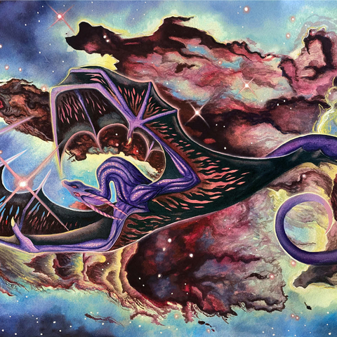 Pillars of Creation Space Dragon - Carla Morrow 1000 Jigsaw Puzzle 3D Modell