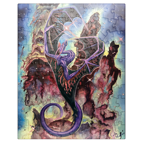 puzzleplate Pillars of Creation Space Dragon - Carla Morrow 100 Jigsaw Puzzle