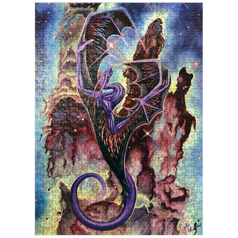 puzzleplate Pillars of Creation Space Dragon - Carla Morrow 500 Jigsaw Puzzle