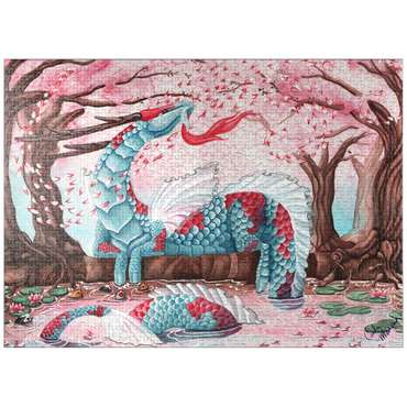 puzzleplate Cherry Blossom Dragon - Carla Morrow 1000 Jigsaw Puzzle