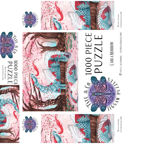 Cherry Blossom Dragon - Carla Morrow 1000 Jigsaw Puzzle box 3D Modell