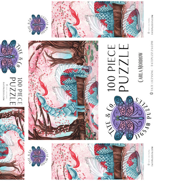 Cherry Blossom Dragon - Carla Morrow 100 Jigsaw Puzzle box 3D Modell