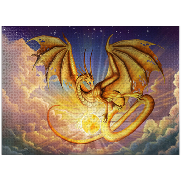 puzzleplate Dawning Flight Sun Dragon - Carla Morrow 1000 Jigsaw Puzzle