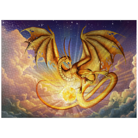 puzzleplate Dawning Flight Sun Dragon - Carla Morrow 1000 Jigsaw Puzzle