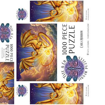 Dawning Flight Sun Dragon - Carla Morrow 1000 Jigsaw Puzzle box 3D Modell