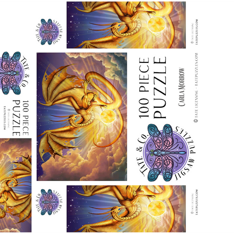 Dawning Flight Sun Dragon - Carla Morrow 100 Jigsaw Puzzle box 3D Modell