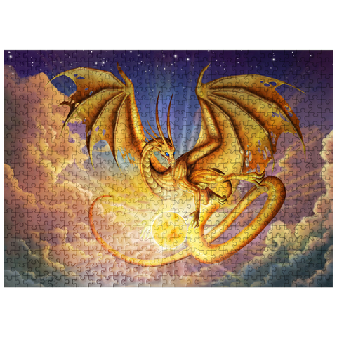 puzzleplate Dawning Flight Sun Dragon - Carla Morrow 500 Jigsaw Puzzle