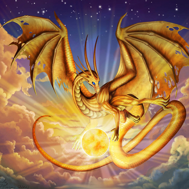 Dawning Flight Sun Dragon - Carla Morrow 500 Jigsaw Puzzle 3D Modell