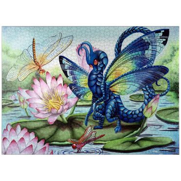 puzzleplate Jewels Upon the Water Dragon - Carla Morrow 1000 Jigsaw Puzzle