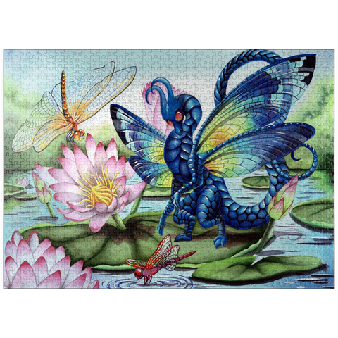 puzzleplate Jewels Upon the Water Dragon - Carla Morrow 1000 Jigsaw Puzzle