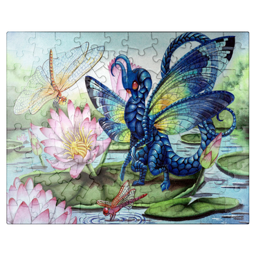 puzzleplate Jewels Upon the Water Dragon - Carla Morrow 100 Jigsaw Puzzle