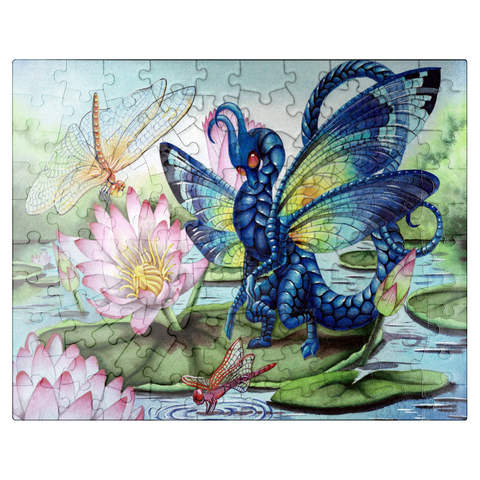 puzzleplate Jewels Upon the Water Dragon - Carla Morrow 100 Jigsaw Puzzle