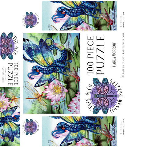 Jewels Upon the Water Dragon - Carla Morrow 100 Jigsaw Puzzle box 3D Modell