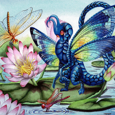 Jewels Upon the Water Dragon - Carla Morrow 500 Jigsaw Puzzle 3D Modell